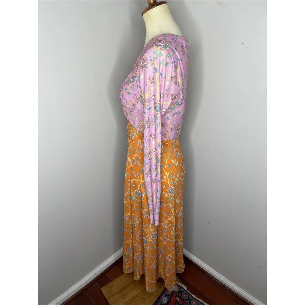 Rachel Antonoff Olivia Mesh Midi Dress Original Powder Room Floral Size‎ 8 - Picture 2 of 8